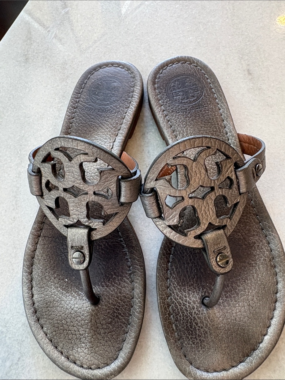 Tory Burch - Silver Miller sandal size 7